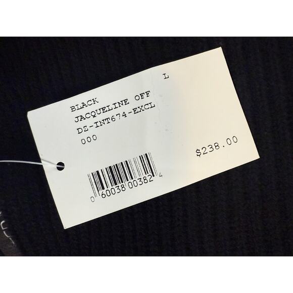NWT Intermix Exclusive Jacquline Off Shoulder Wool Cashmere Sweater Black Size L - Picture 5 of 14